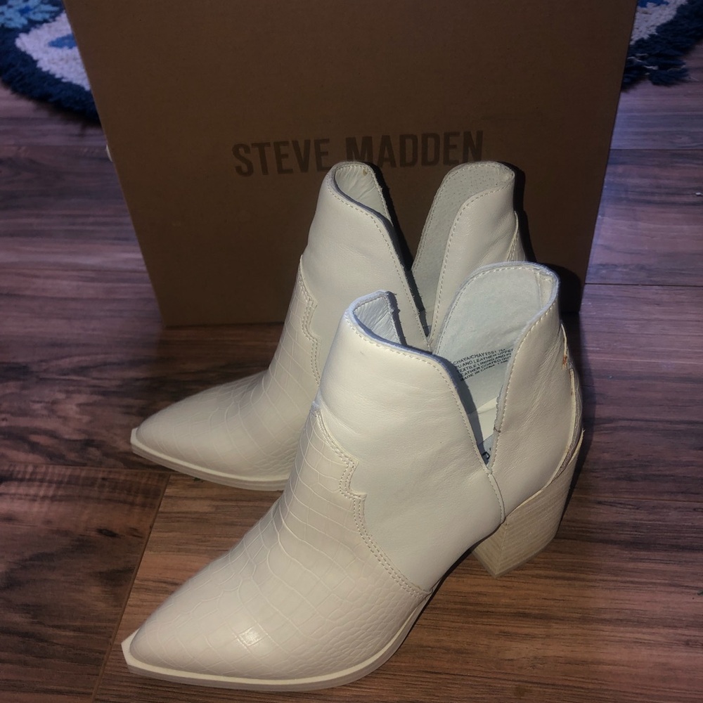 Cowgirl booties Steve Madden Chayna Bone Multi nwb - Picture 2 of 7